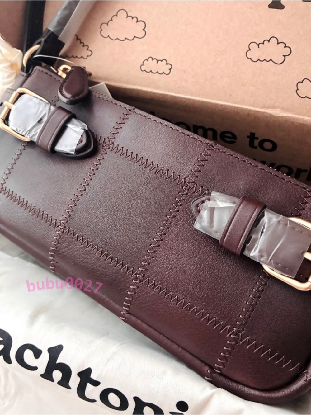 NWT🍁Coach Coachtopia Alter/Ego Side Buckle Shoulder Bag Maple CFM97 Patchwork - Picture 3 of 9